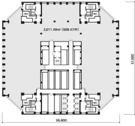 東京オペラシティ 8階2 間取り図