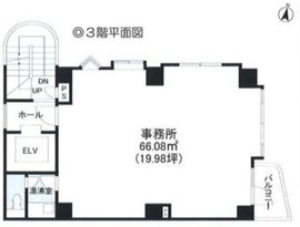 ラフォンテーヌビル 3階 間取り図