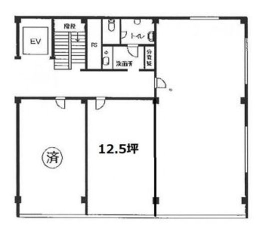 第一銀座ビル 5階B 間取り図