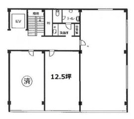 第一銀座ビル 5階B 間取り図
