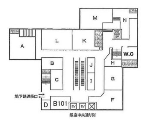 銀座コアビル B101 間取り図