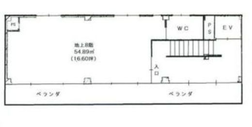 東洋ライスビル 8階A 間取り図