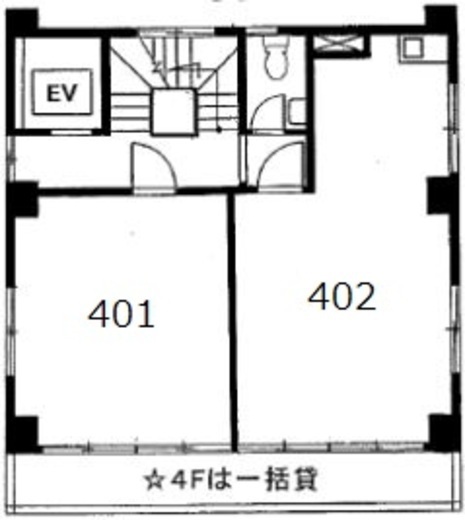 金子ビル 401-402 間取り図