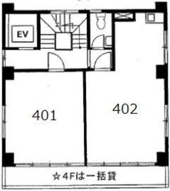 金子ビル 401-402 間取り図