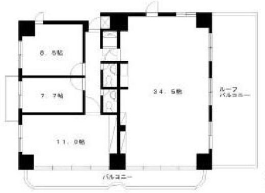 グレイス代官山(事務所) 3階 間取り図