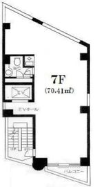 麻布高橋ビル 7階 間取り図