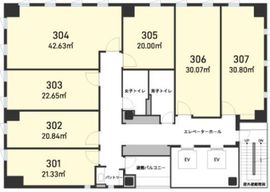 H1O神田 301 間取り図