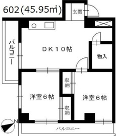 三共富士見ビル 602 間取り図