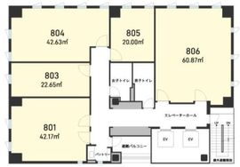 H1O神田 803 間取り図