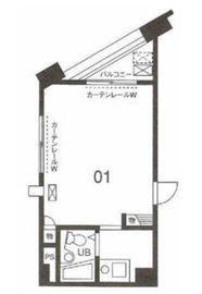 ウィンド新富ビル 201 間取り図