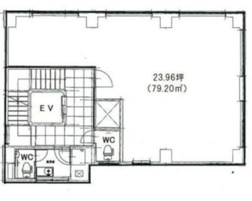築地ニイクラビル 6階 間取り図