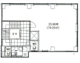 築地ニイクラビル 6階 間取り図
