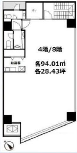 人形町シティプラザ 4階 間取り図
