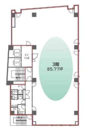 白金台ビル 3階 間取り図
