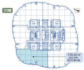 六本木ヒルズ森タワー 33階4 間取り図