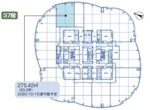 六本木ヒルズ森タワー 37階 間取り図