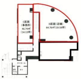 メトロシティ小伝馬町 2階D 間取り図