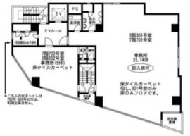 日本橋ニシキビル 702 間取り図