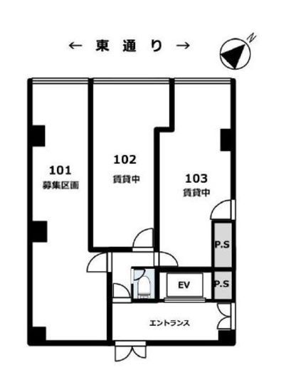 ヨンキュウ東京築地ビル 101 間取り図