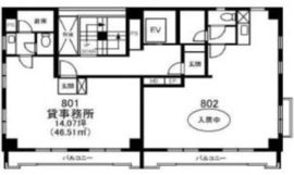 ハウスジェントウル 801 間取り図