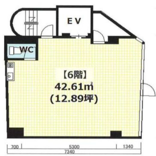 日本橋白嶺ビル 6階 間取り図