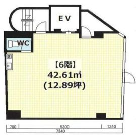 日本橋白嶺ビル 6階 間取り図