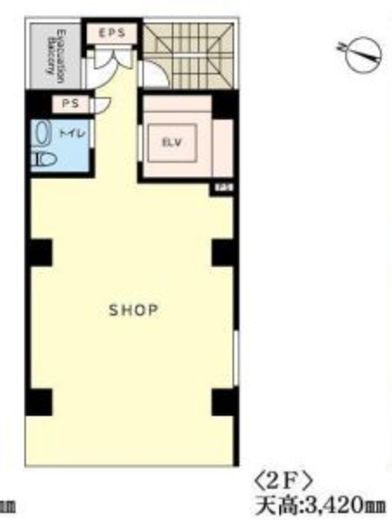 Barbizon88 2階 間取り図