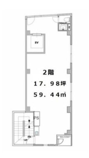 プリモKS1ビル 2階 間取り図