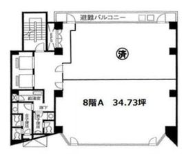 東日本橋槇町ビル 8階A 間取り図