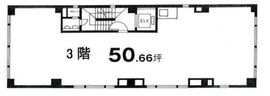 カワグレビル 3階 間取り図