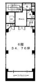 パールビル(大伝馬町) 6階 間取り図