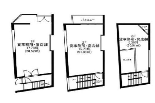 AXT Yoyogi.Ⅱ 1階～3階 間取り図