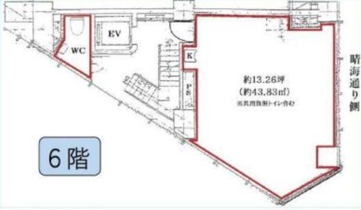 マスヤビル 6階 間取り図