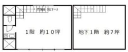 ミュール代官山 1階・地下1階 間取り図