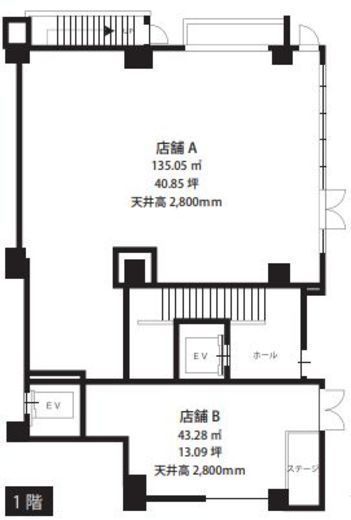 Blooming西麻布（店舗） 店舗A 間取り図