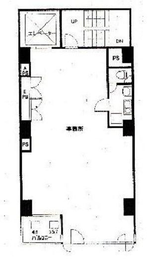 恩田ビル(人形町) 5階 間取り図