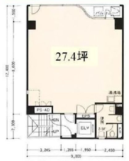 石川第2LKビル 3階 間取り図