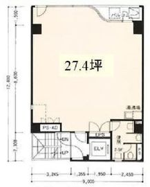 石川第2LKビル 3階 間取り図