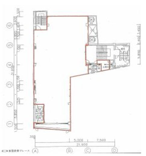 井門道玄坂ビル 6階 間取り図