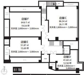 Blooming西麻布（店舗） 店舗D 間取り図