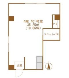 山岡ビル 401 間取り図