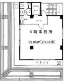 巴ビル 6階 間取り図