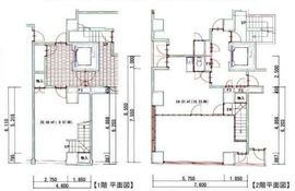 乗物町第一ビル 1階+2階 間取り図