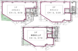 ヒロオファイブ 1-3階 間取り図