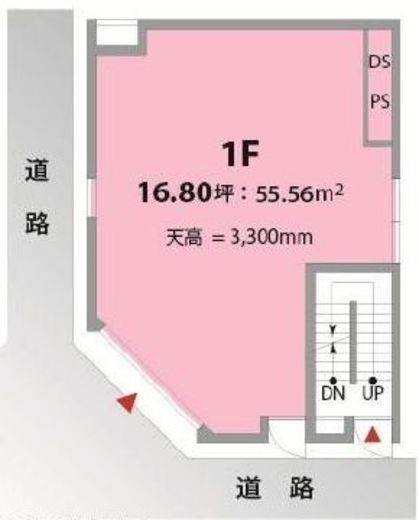 ランド六本木ビル 1階 間取り図