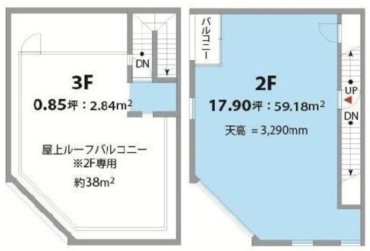 ランド六本木ビル 2階 間取り図