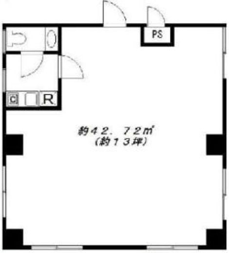 JLBグランエクリュ虎ノ門 2階 間取り図