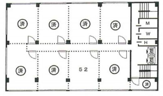 喜助新神田ビル 5階52 間取り図