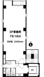 エルヴァージュ神田錦町 3階 間取り図