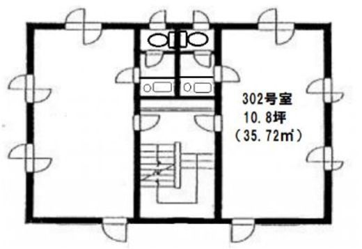 新宿オークビル 302 間取り図